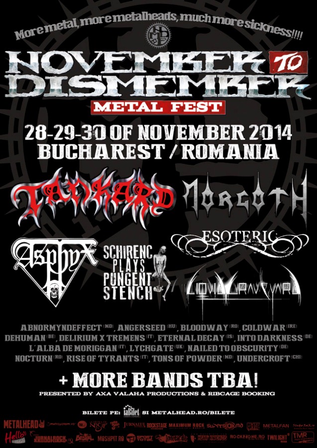 Noi vesti despre November To Dismember Festival
